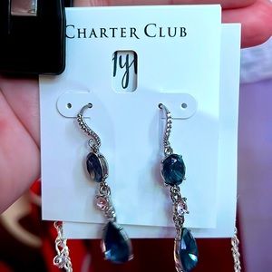 Charter club teardrop earrings nwt with available matching necklace separately.